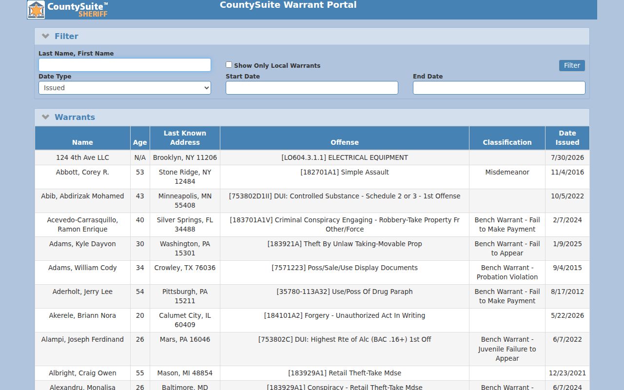 Butler County arrest warrant portal