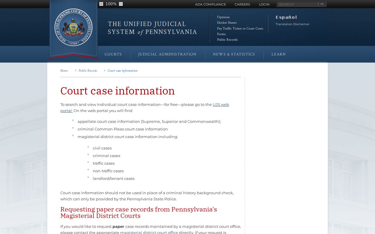Butler County criminal court case public records information