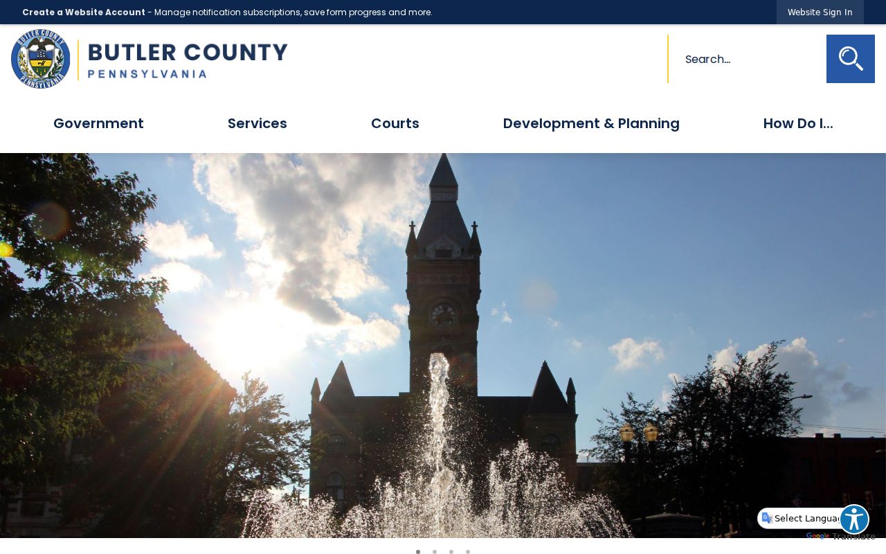 Butler County official government gateway